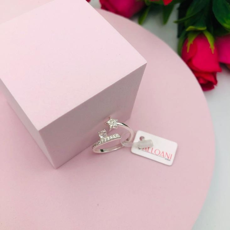 Anel Regulável Cravejado Estrela N 17