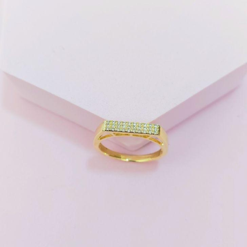 Anel Reto Cravejado N°23