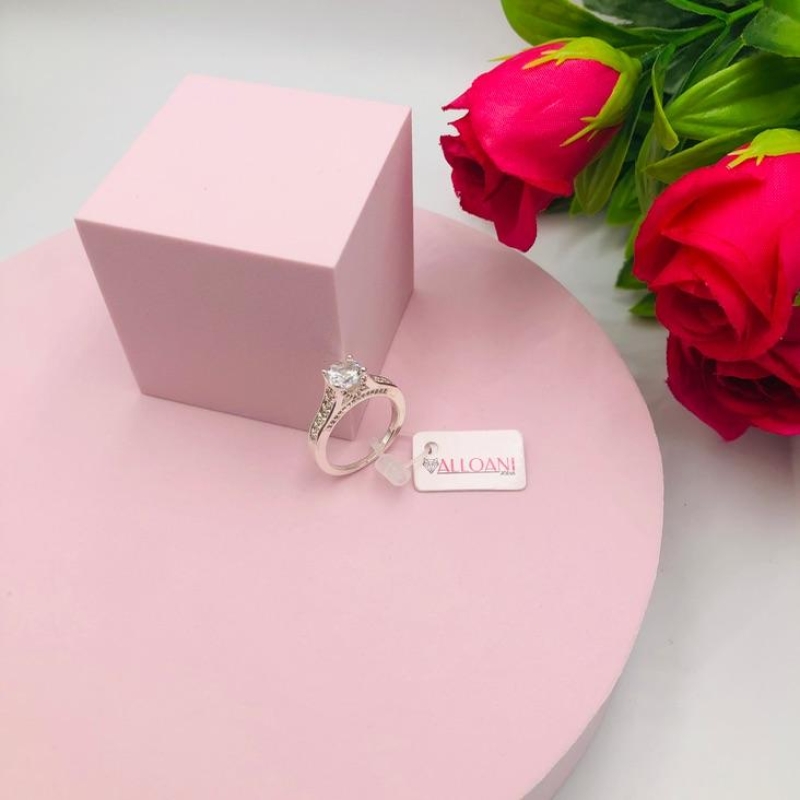 Anel Solitário Cravejado