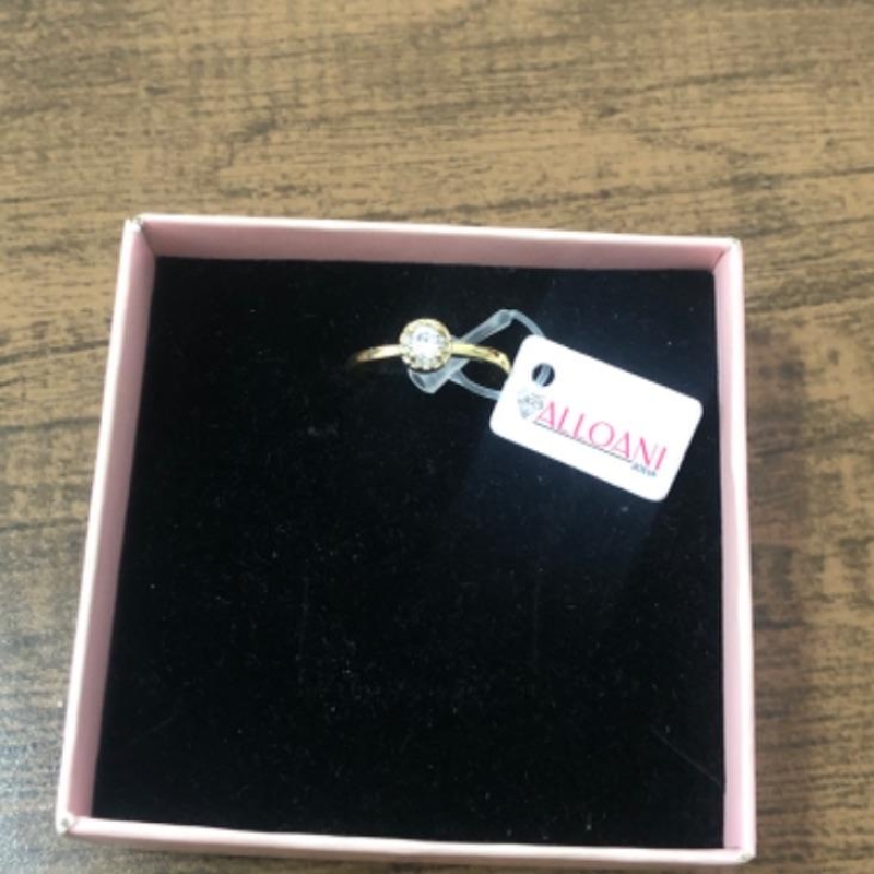 Anel Solitário Redondo com Zircônias N 16