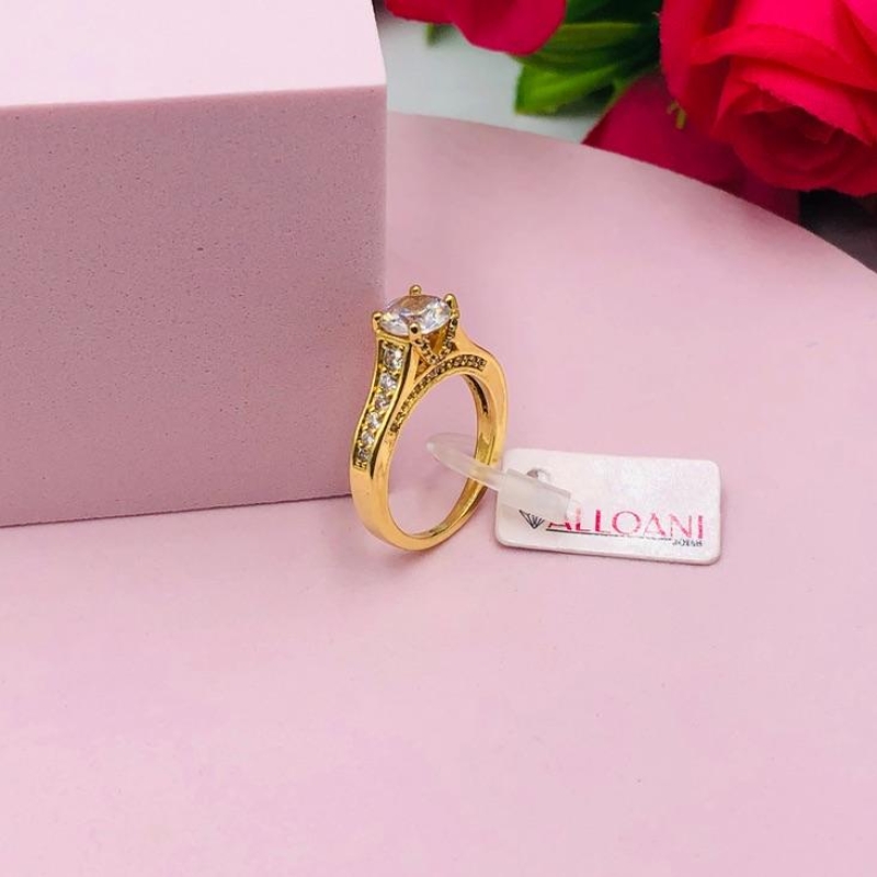 Anel Solitário Todo Cravejado