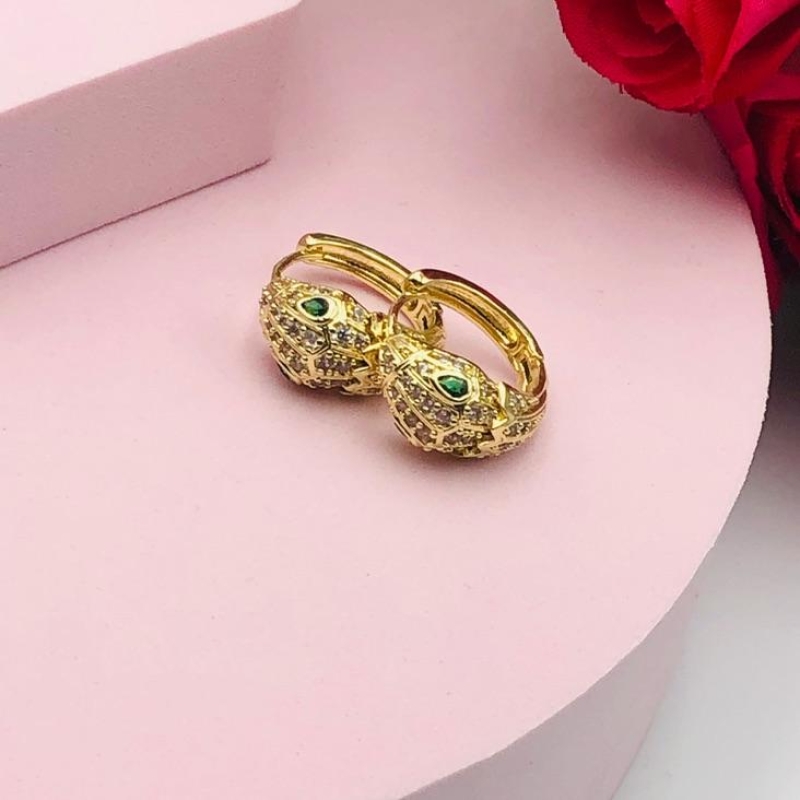 Brinco Argola Cobra Cravejado