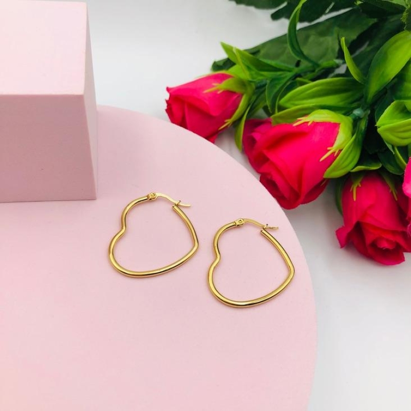 Brinco Argola Coração