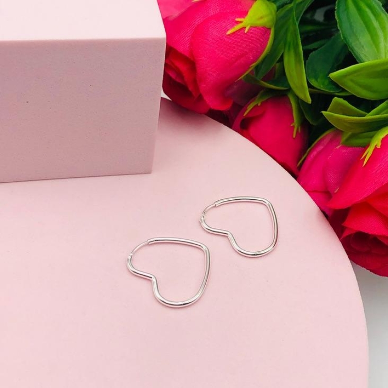 Brinco Argola Coração G