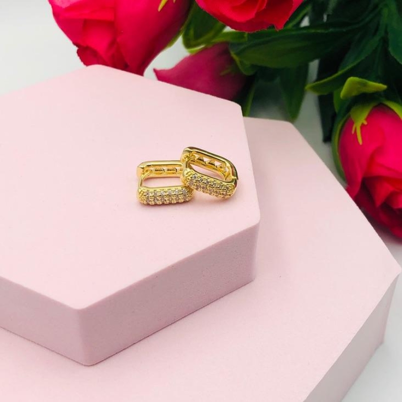 Brinco Argola Cravejado