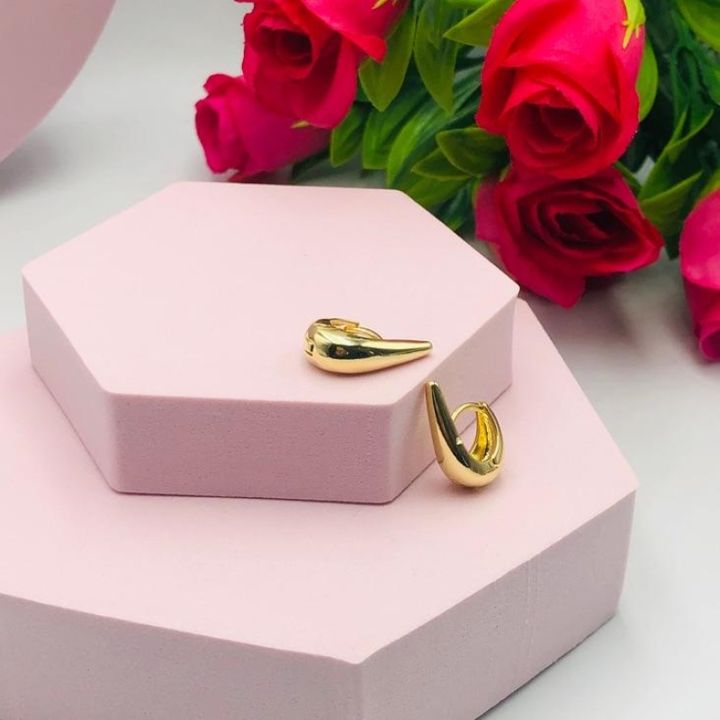 Brinco Argola Formato de Gota P