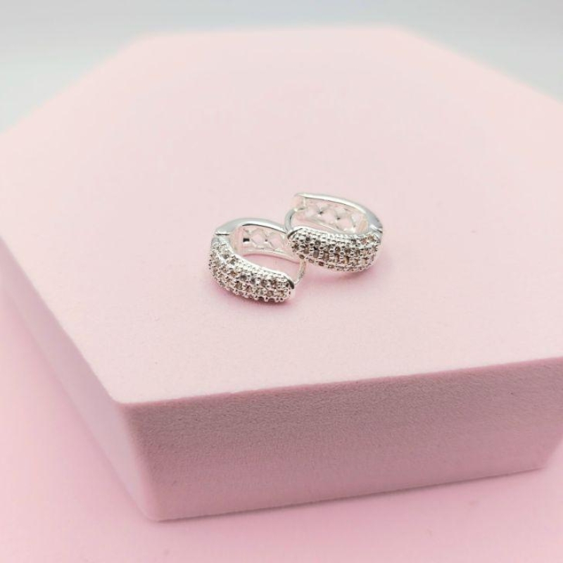 Brinco Argola Gota Cravejada P