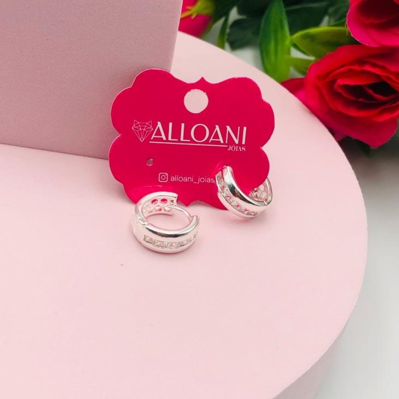 Brinco Argola Grossa Cravejada