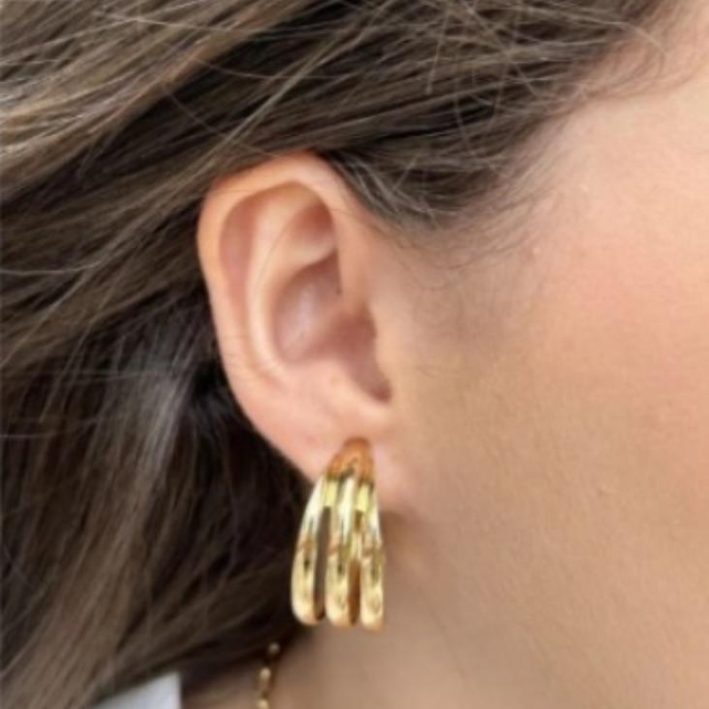 Brinco Argola Três Fios