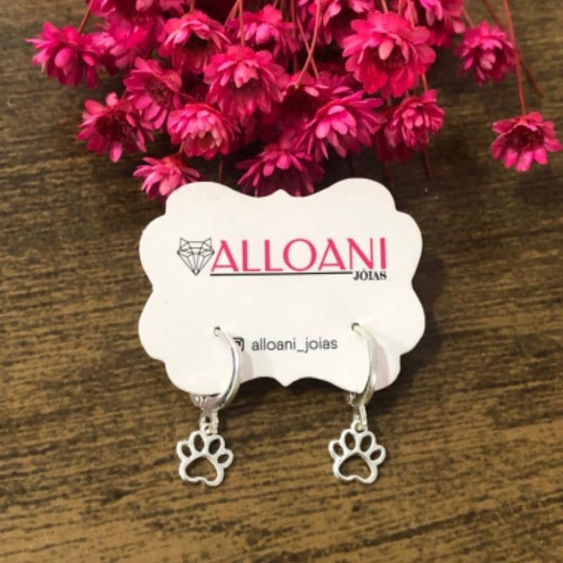 Brinco Argolinha com Pingente Patinha