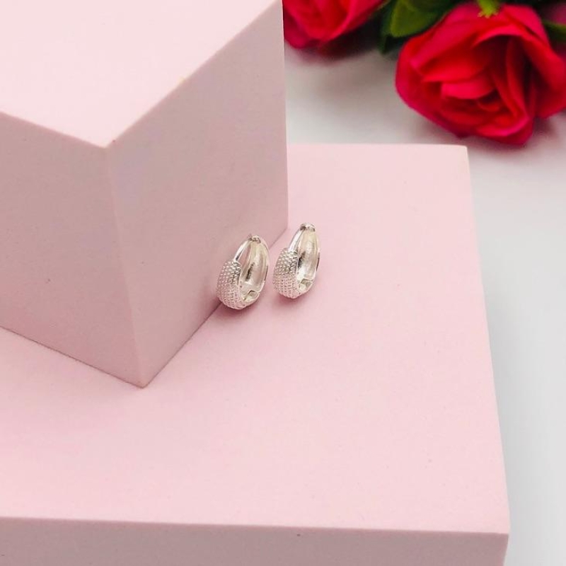 Brinco Argolinha Efeito Craquelado