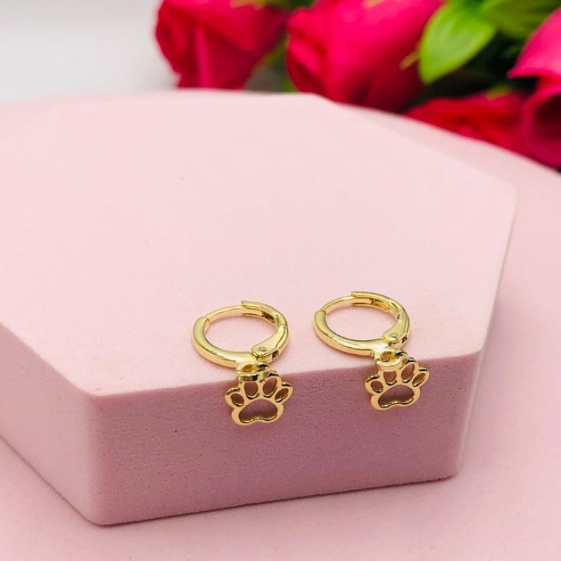 Brinco Argolinha Patinha de Pet