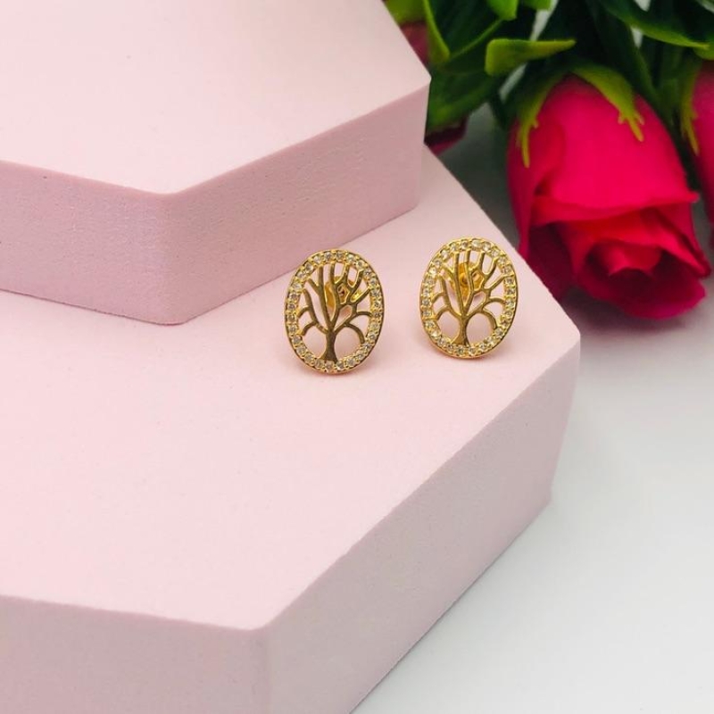 Brinco Arvore da Vida Cravejado