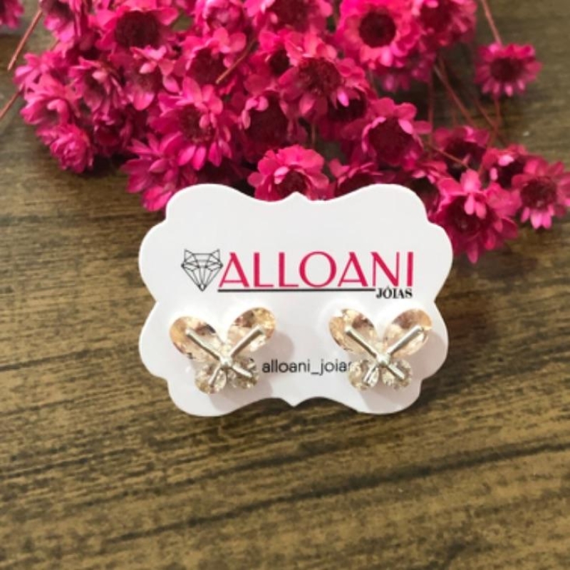 Brinco Borboleta com Pedras