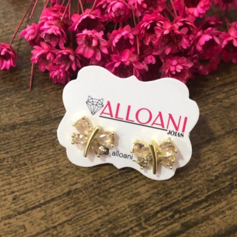 Brinco Borboleta com Pedras