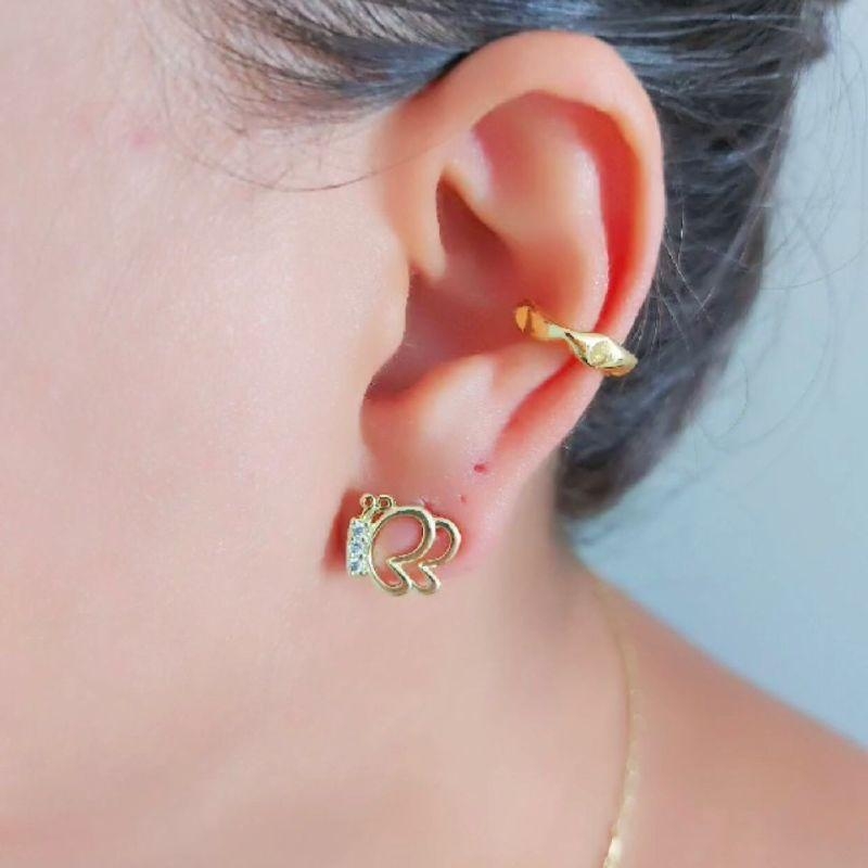 Brinco Borboleta cravejada