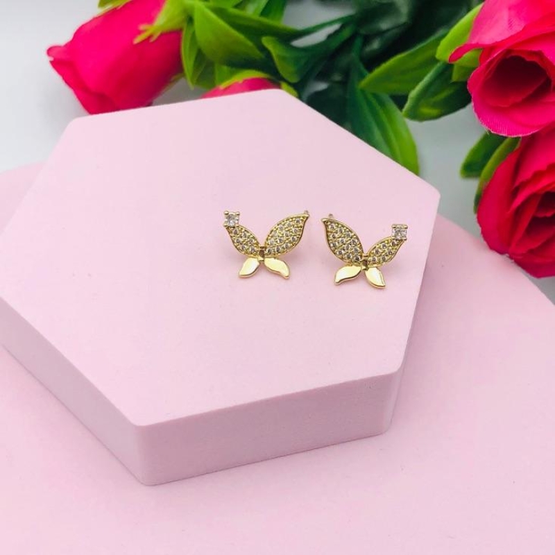 Brinco Borboleta Cravejada