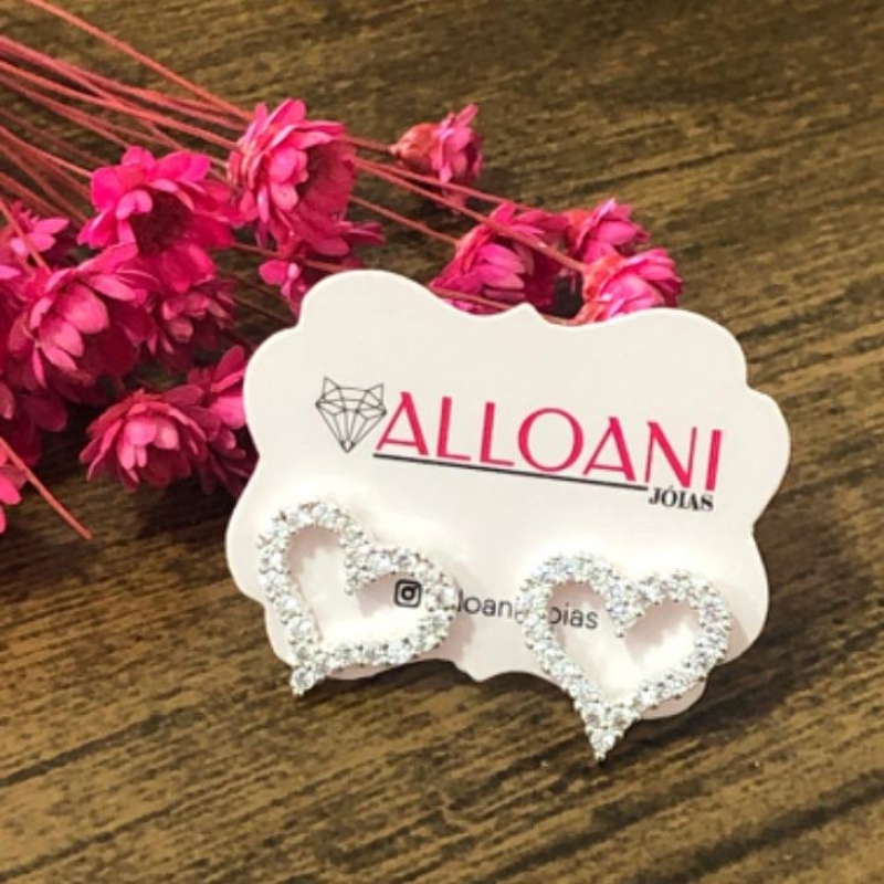 Brinco Coração Cravejado