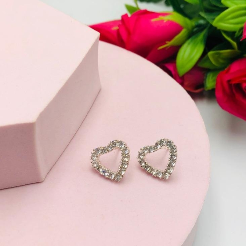 Brinco Coração Cravejado