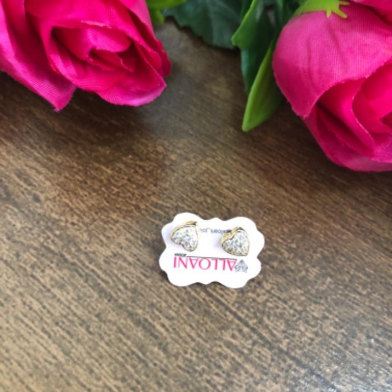 Brinco Coração Cravejado