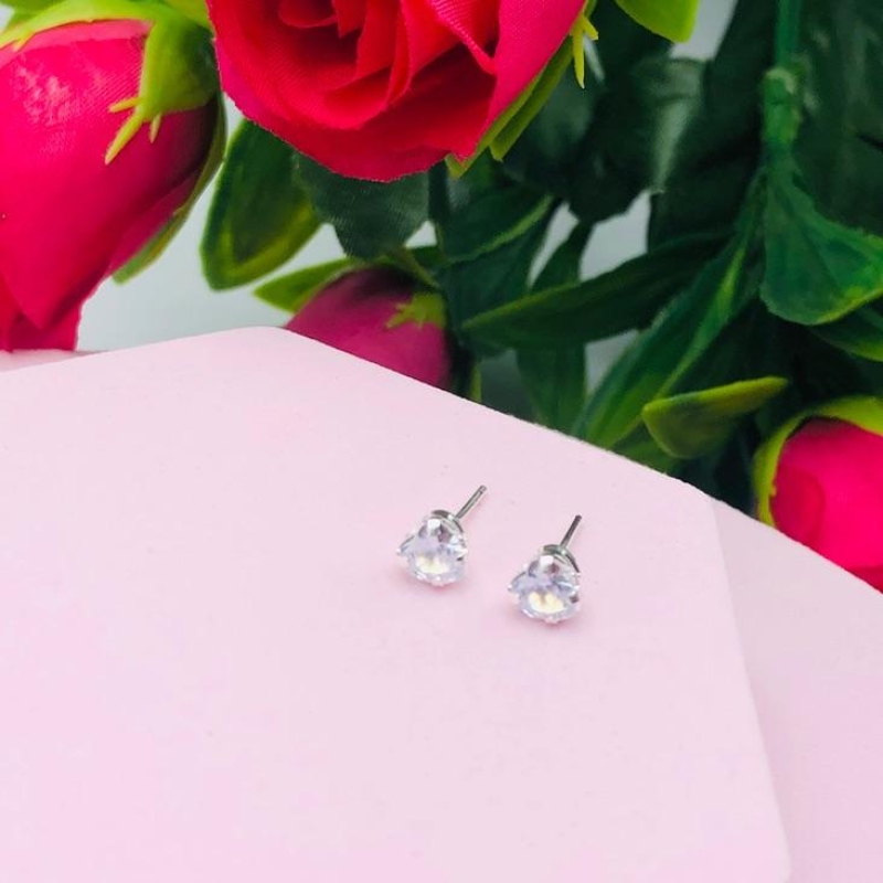 Brinco Coração Cristal