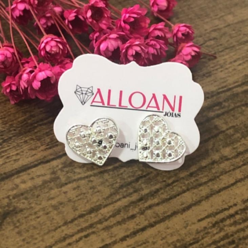 Brinco Coração Trabalhado