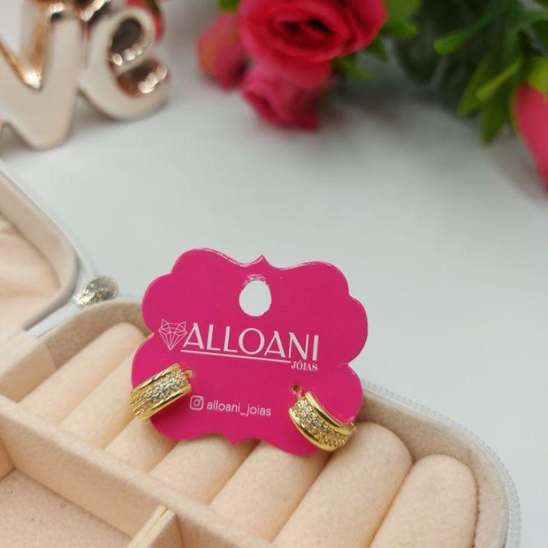 Brinco de Argola Cravejada