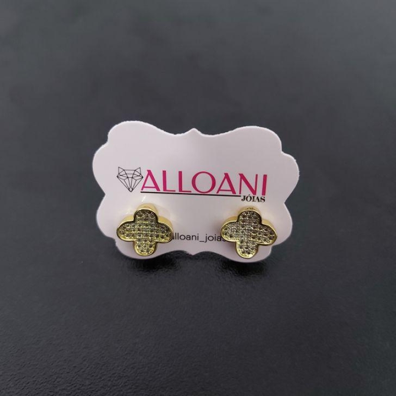 Brinco de Trevo Cravejado