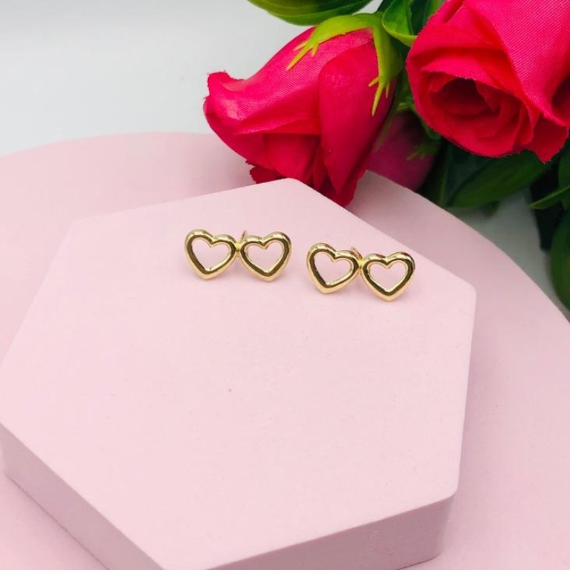 Brinco Dois Corações