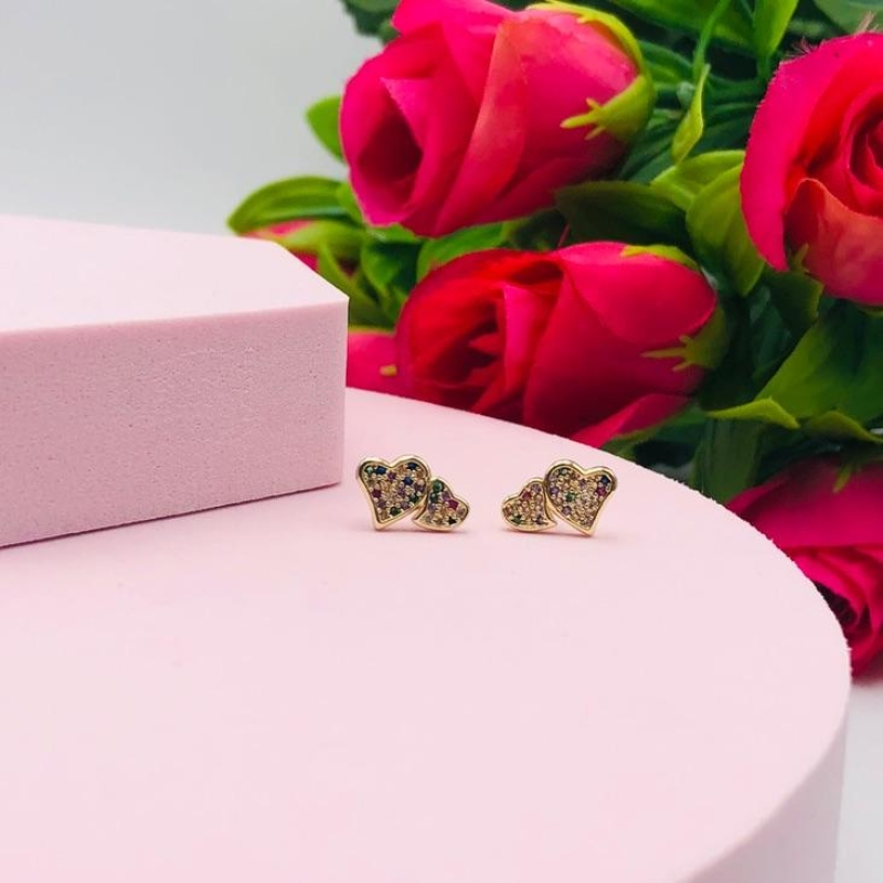 Brinco Dois Corações