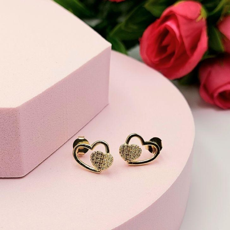 Brinco Dois Corações