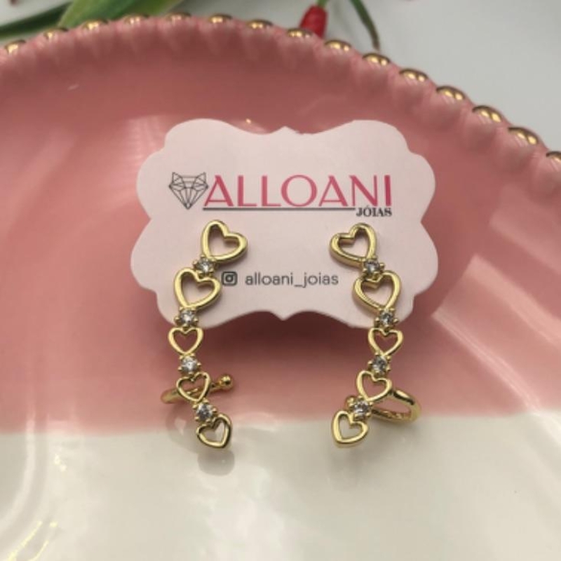 Brinco Ear Cuff coração