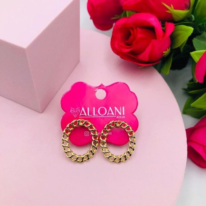 Brinco Geométrico Redondo