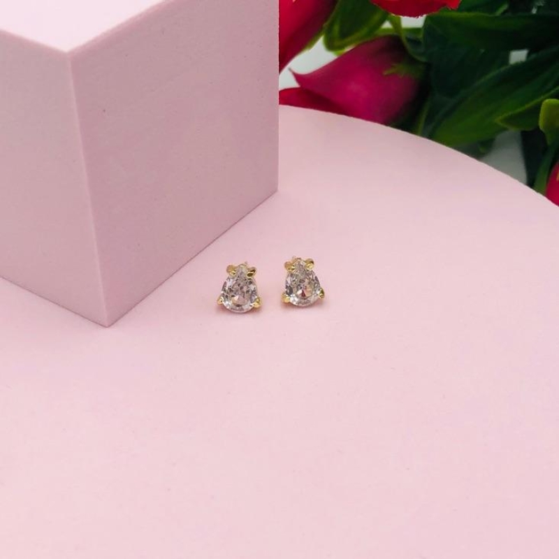 Brinco gota com Zirconia