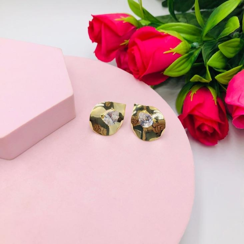 Brinco Gota com Zirconia