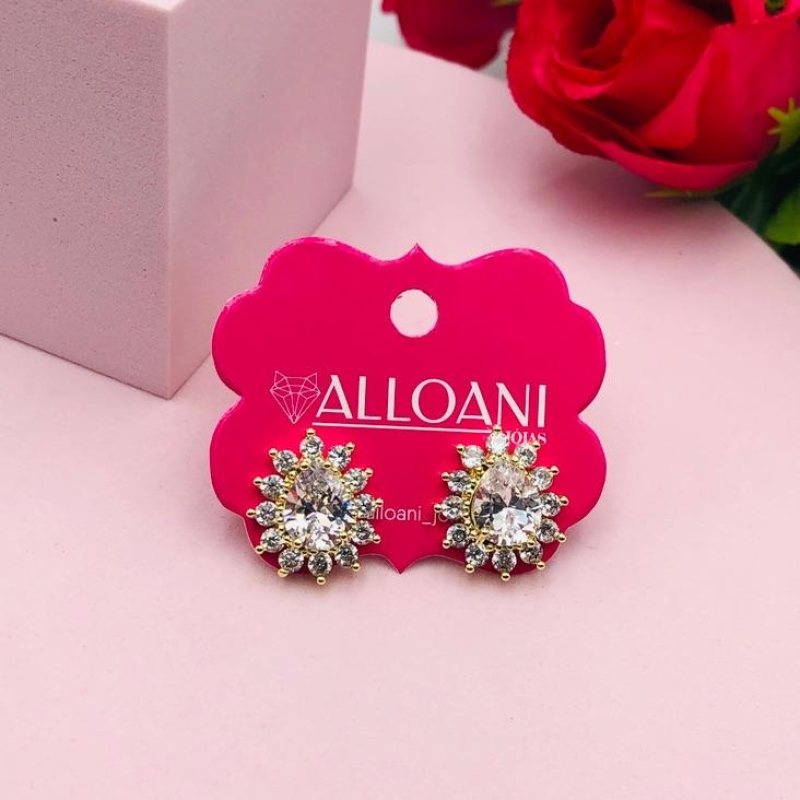 Brinco Gota Cravejado