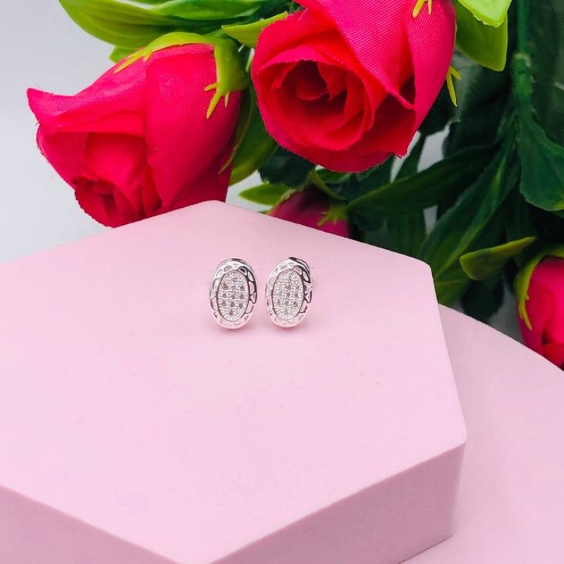 Brinco Oval Cravejado