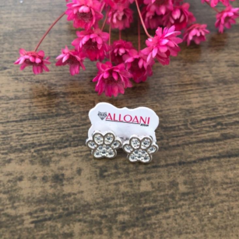 Brinco patinha de Pet cravejado