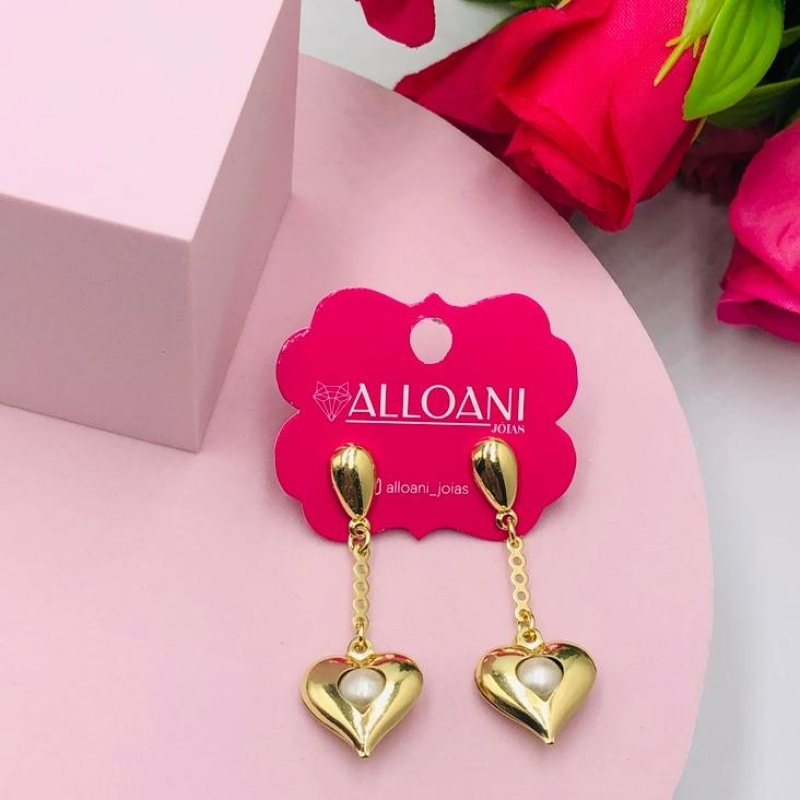 Brinco Pendurado Coração