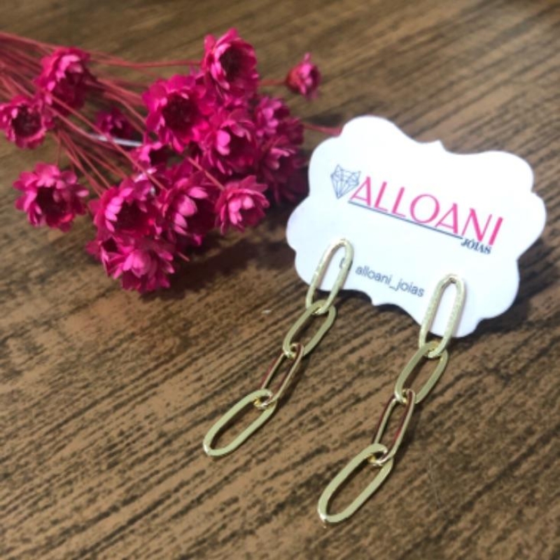 Brinco pendurado corrente