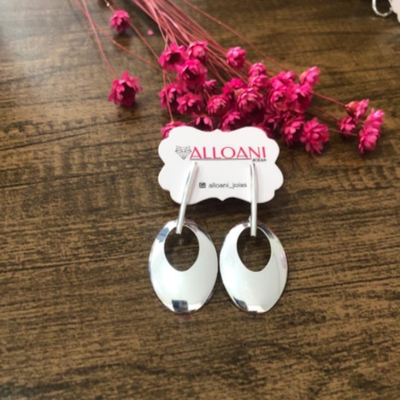 Brinco pendurado liso