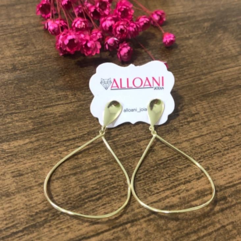 Brinco Pendurado Oval