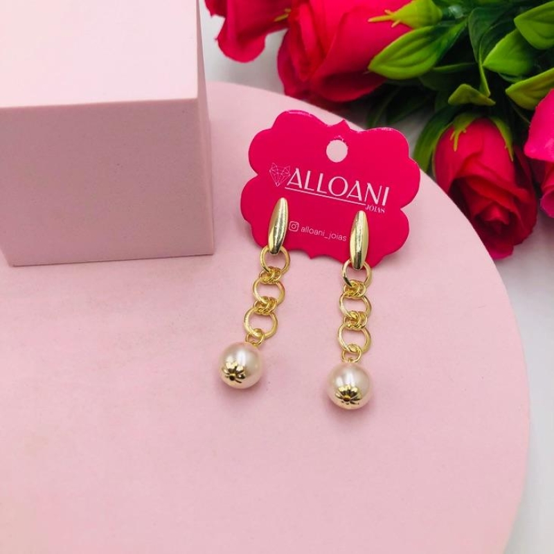 Brinco Pendurado Pérola