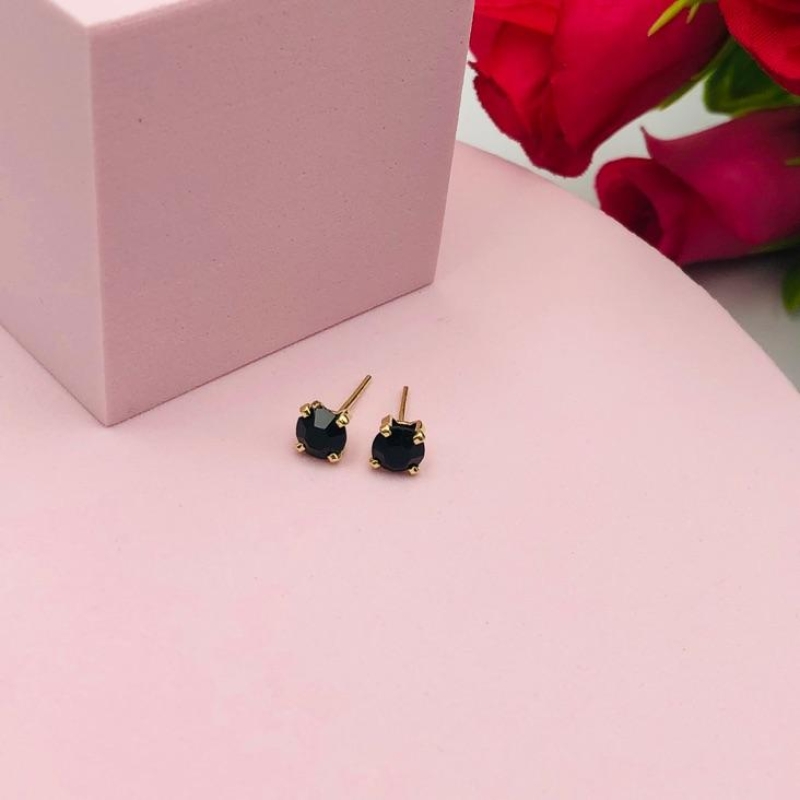 Brinco Ponto de Luz Preto