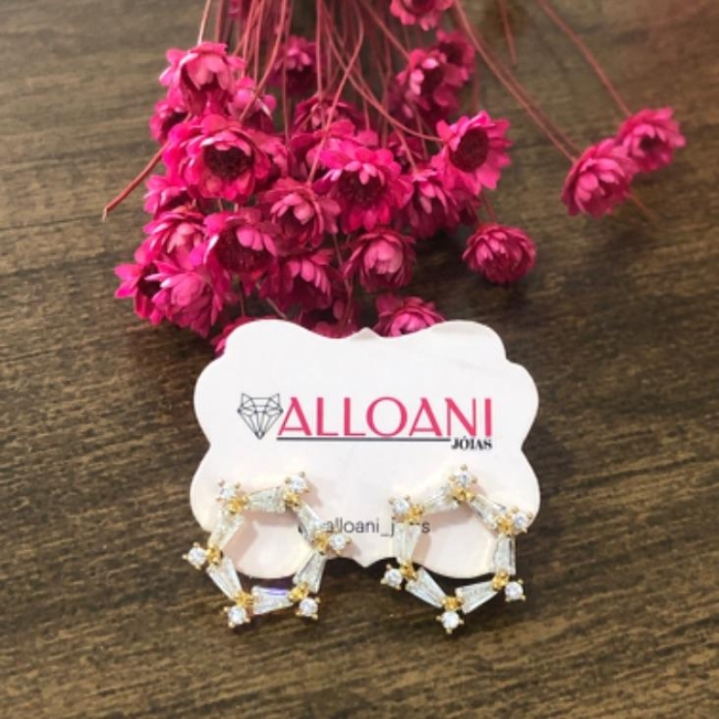 Brinco Redondo com Pedras