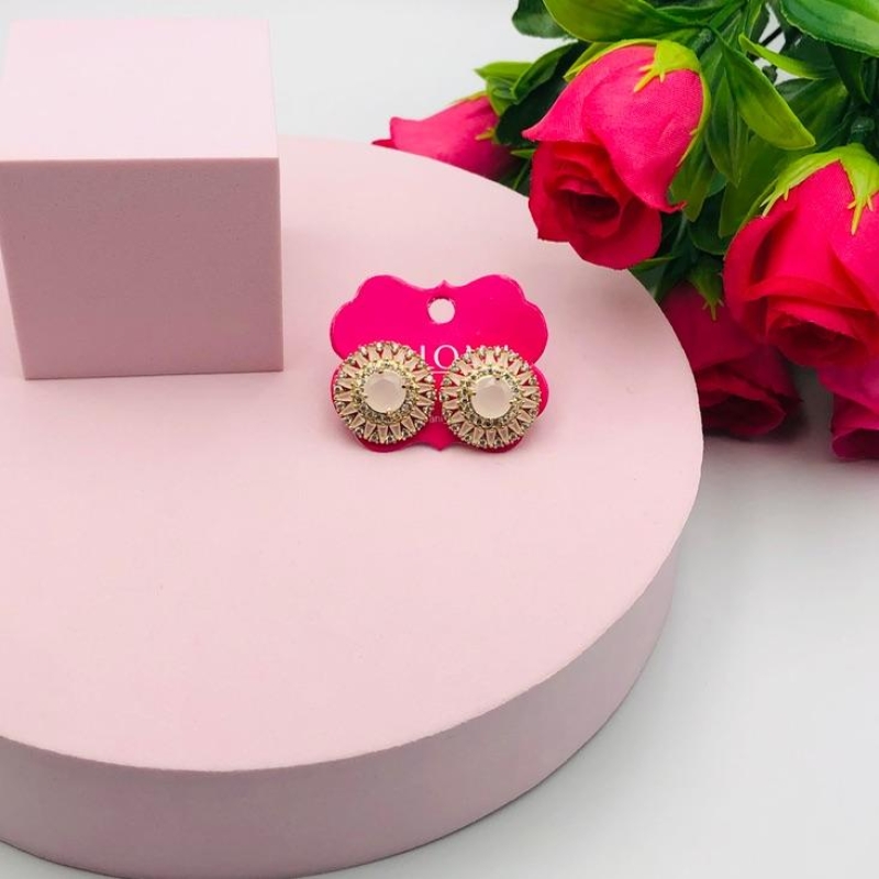 Brinco Redondo com Zirconias