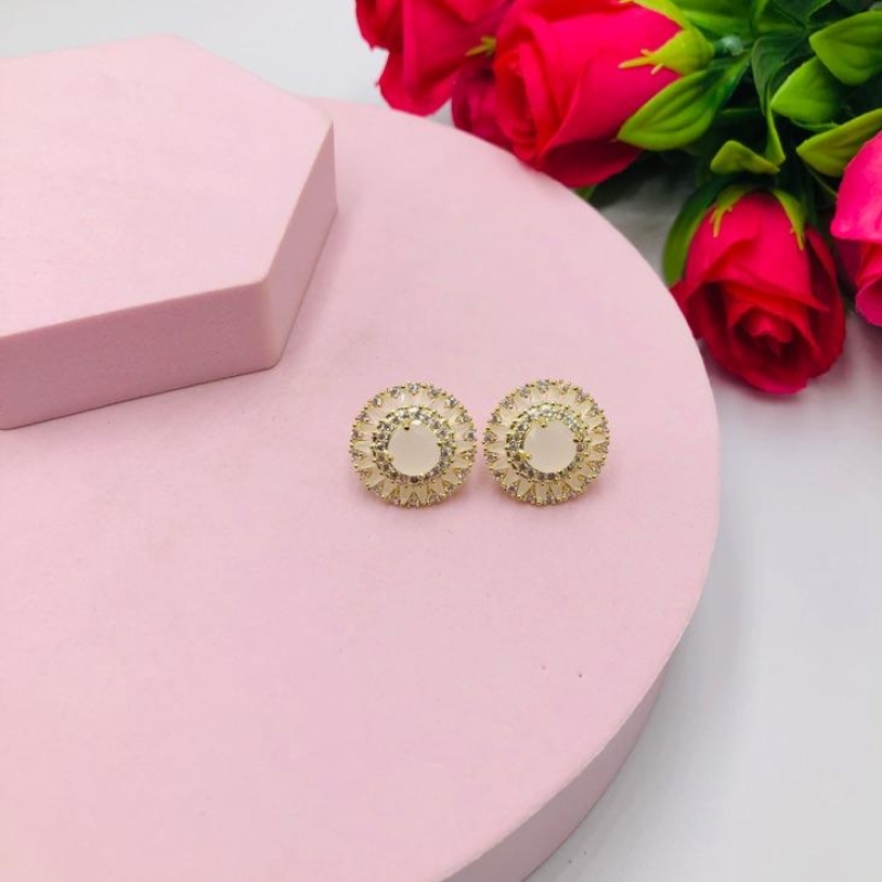 Brinco Redondo com Zirconias