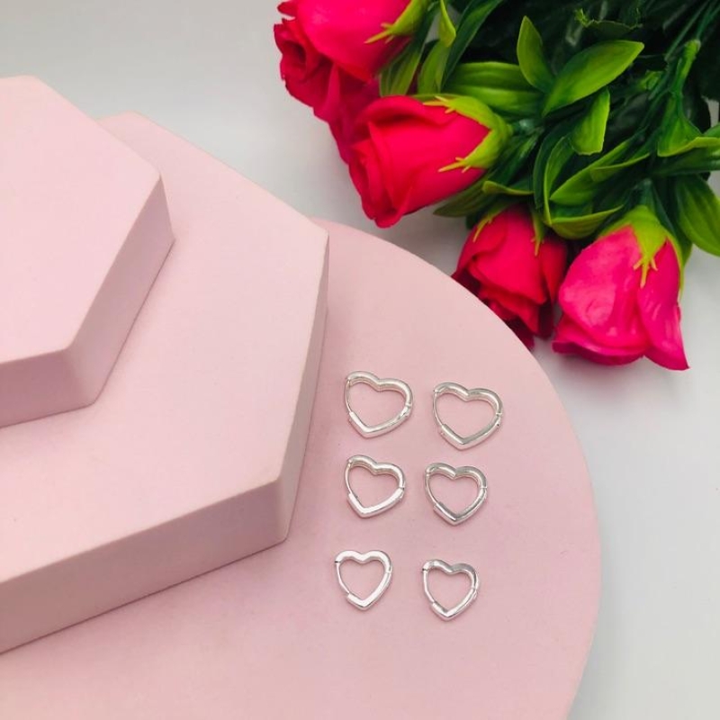 Brinco Trio Coração