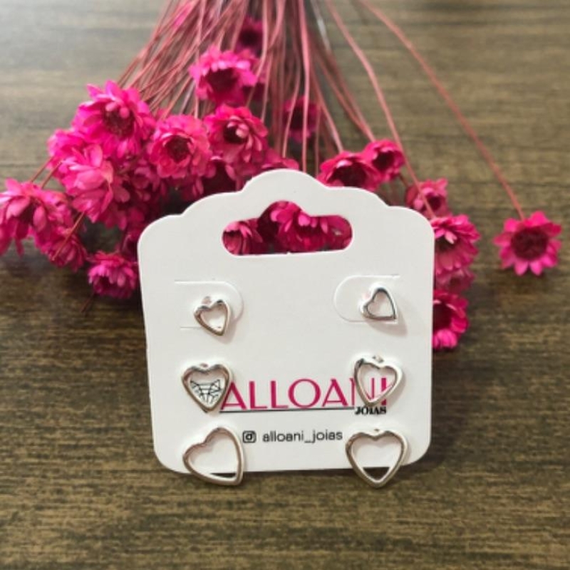 Brinco Trio Corações