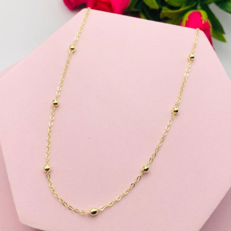 Colar Cadeado com Bolinha